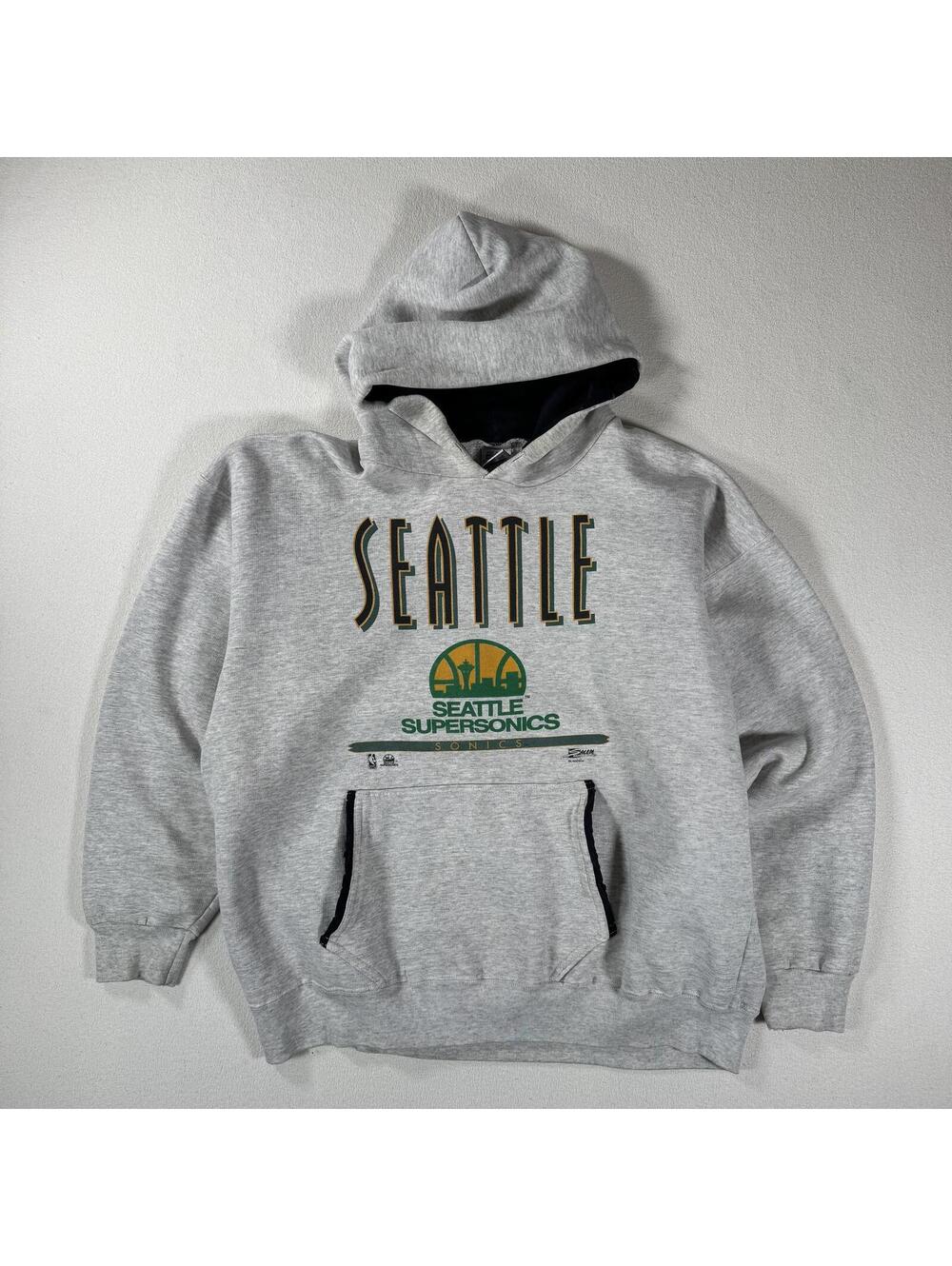 Vintage 90s Seattle Super Sonic Salem NBA Hoodie Rare